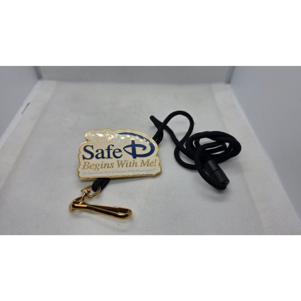 Rare Disney Cast Member Exclusive Safe D Begins With Me Pin Lanyard